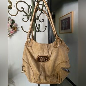 Kathy satchel metallic gold